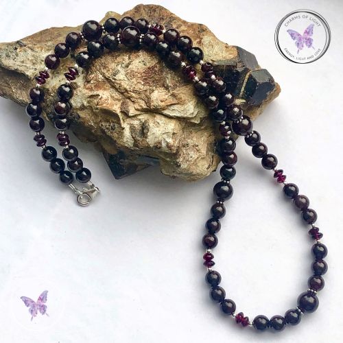 Garnet Bead Necklace